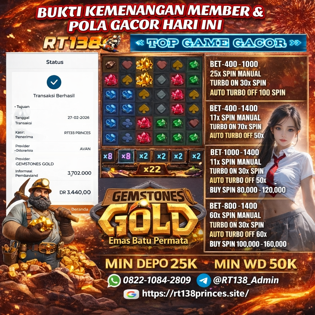 RT138 🔥 Link Slot Gacor Resmi Terpercaya Bukti WD Lunas & Pola Gacor Hari Ini image 1