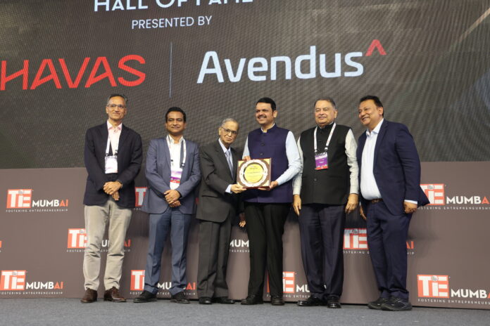 Maharashtra CM Devendra Fadnavis Honored with Exemplary Leadership Award at TiE Mumbai’s Hall of Fame 2025