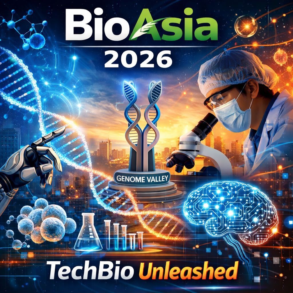 BioAsia 2026 Invites Innovative Startups and Incubators to Join the Startup Stage Under the Theme “TechBio Unleashed: AI, Automation & the Biology Revolution”