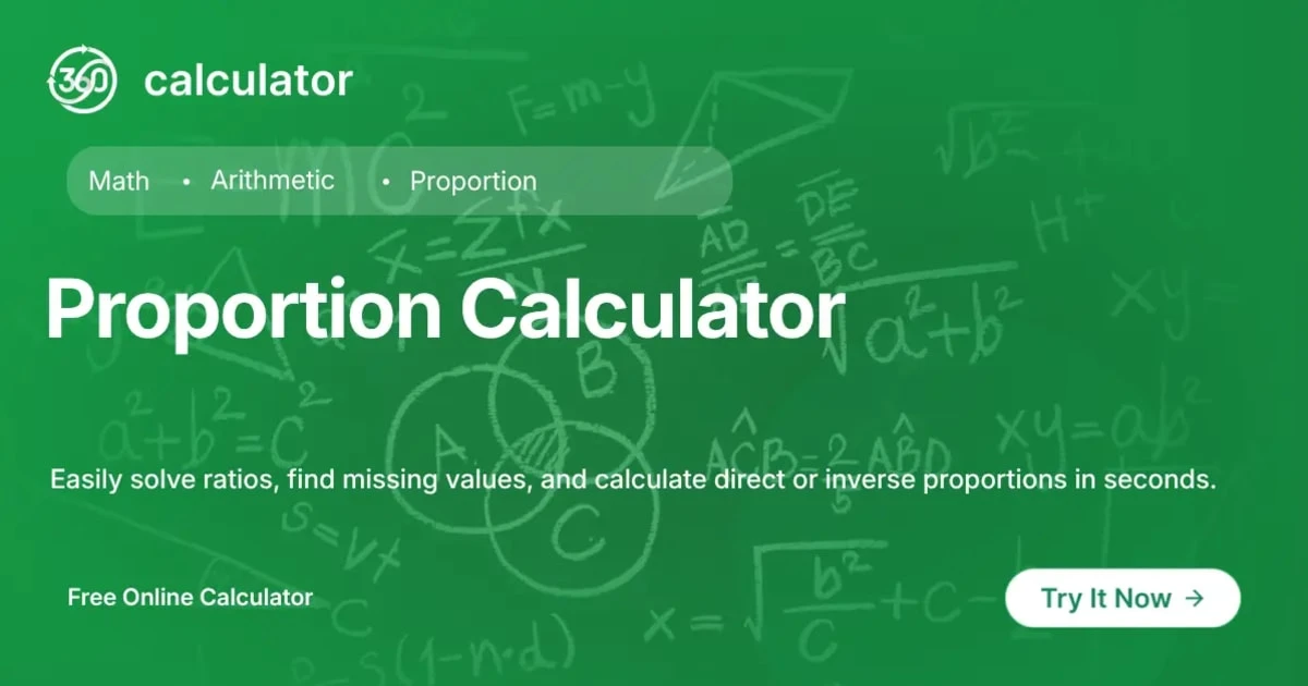 Proportion Calculator – Solve Ratios & Missing Values Proportion Calculator for solving ratios and missing values online