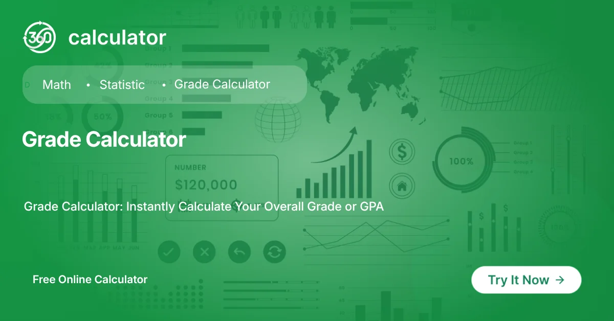 Grade Calculator Calculate Your Overall Grade or GPA Grade Calculator banner for calculating overall grades and GPA quickly and accurately.