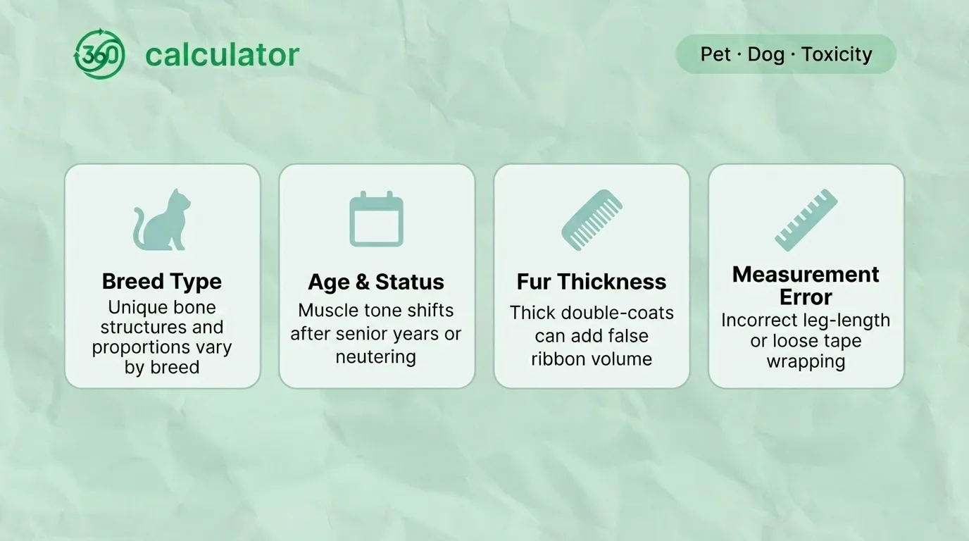 Factors That Affect Cat Body Measurement Accuracy Factors affecting cat body measurement accuracy, including breed, age, fur thickness, and measurement errors.