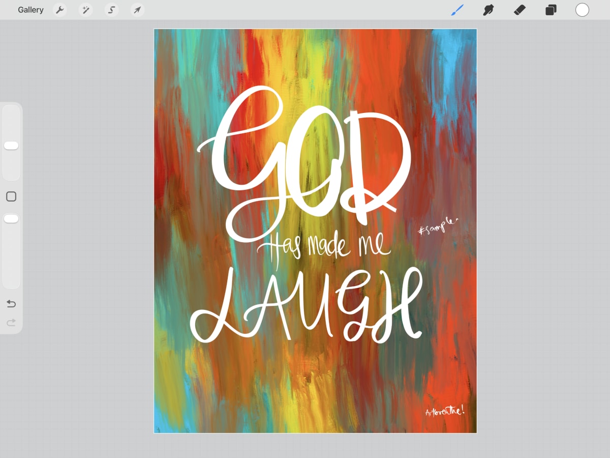 God Has Made Me Laugh — flat art