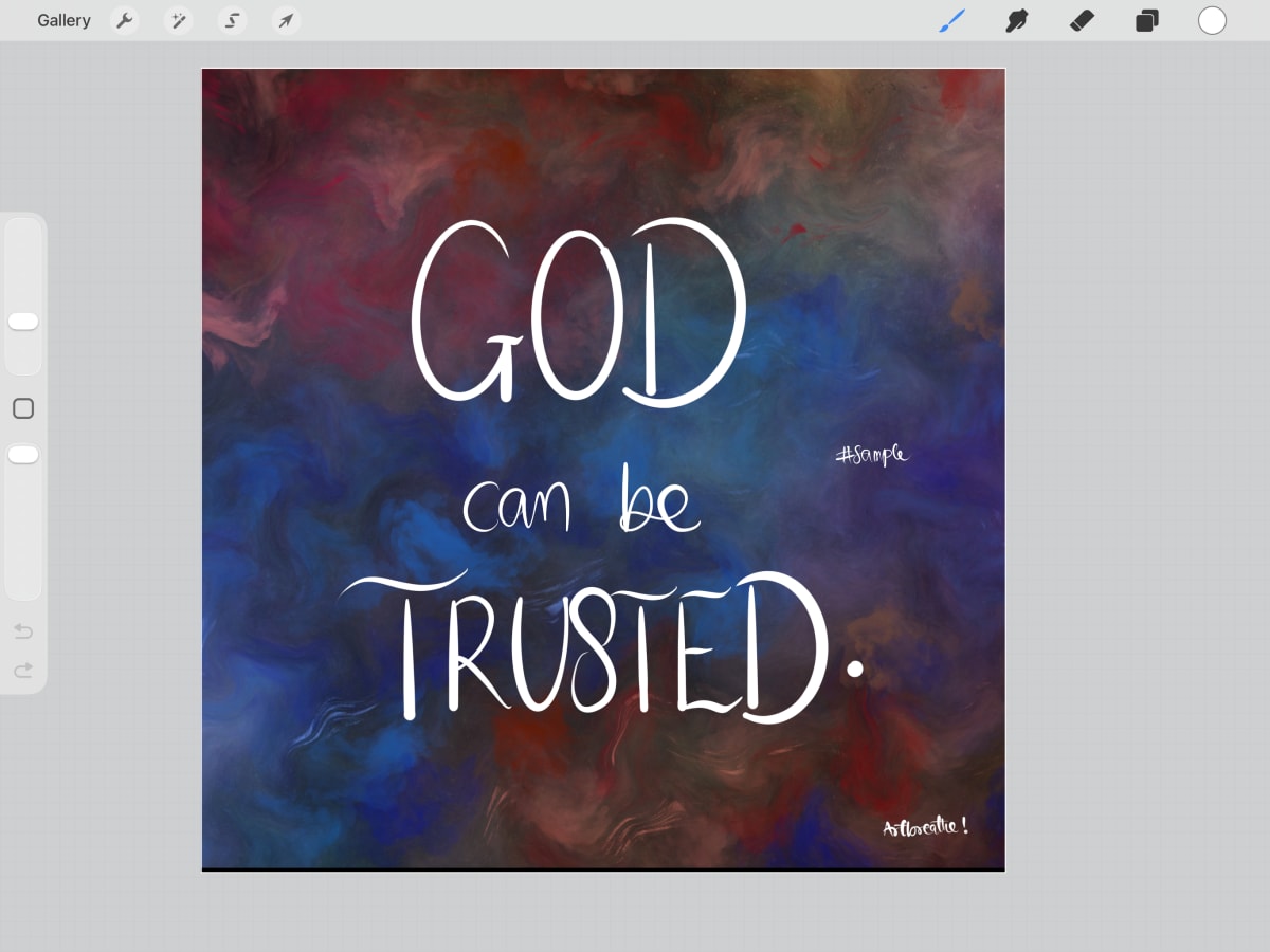 God Can Be Trusted — flat art
