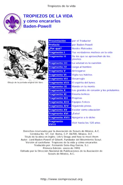 Portada del libro: Tropiezos De La Vida Y Como Encararlos