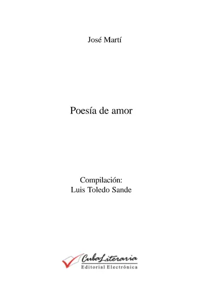 Portada del libro: Poesia De Amor