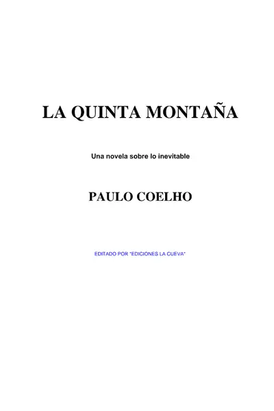 Portada del libro: Paulo Coelho La Quinta Montana Bonus
