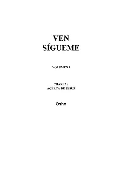 Portada del libro: Osho Ven SíGueme