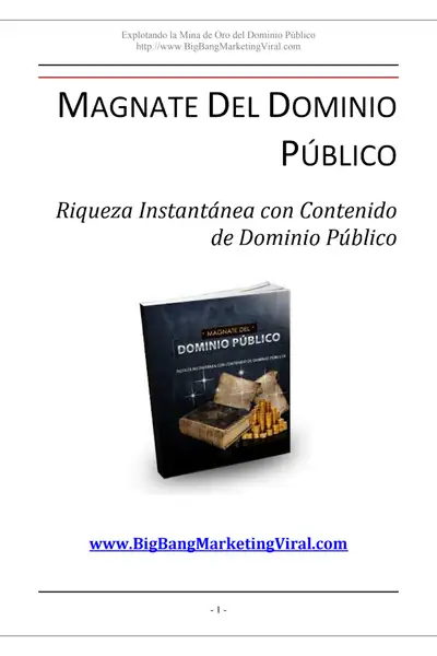 Portada del libro: Magnate Del Dominio Publico Otros