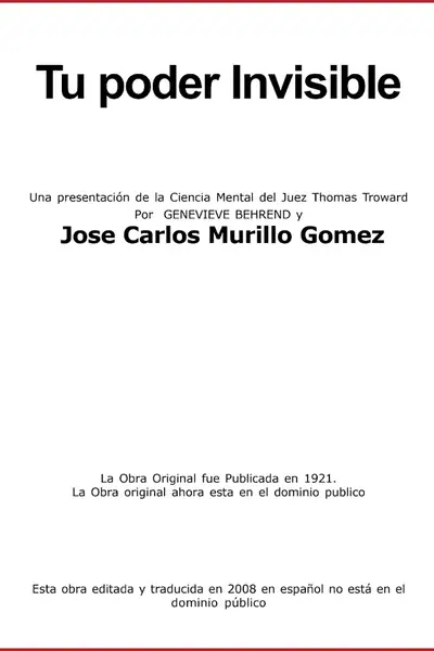 Portada del libro: Tu Poder Invisible Jose Murillo