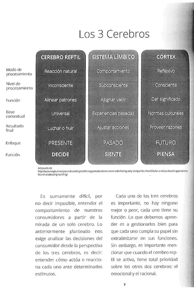Portada del libro: Los 3 Cerebros Otros