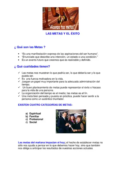 Portada del libro: Las Metas Y El éXito