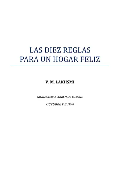 Portada del libro: Las Diez Reglas Para Un Hogar Feliz