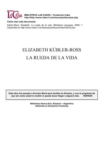 Portada del libro: La Rueda De La Vida Elizabeth Kubler