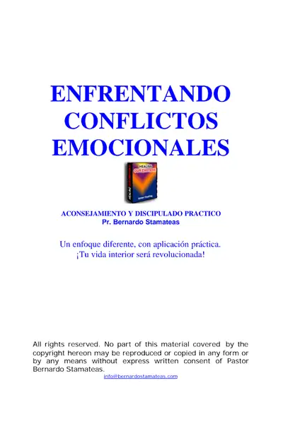 Portada del libro: Enfrentando Conflictos Emocionales Bernardo Stamateas