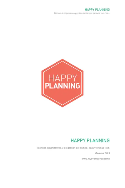 Portada del libro: Happy Planning Tecnicas Organizativas Para Vivir Feliz Gemma Filoi