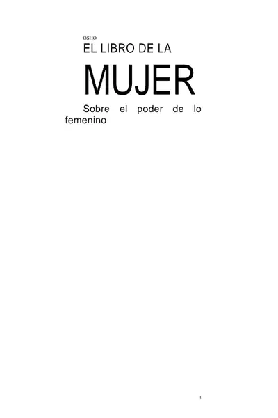 Portada del libro: El Libro De La Mujer Sobre El Poder Femenino Osho
