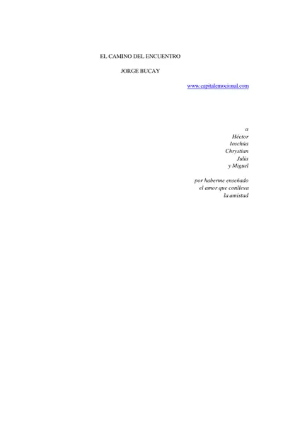 Portada del libro: El Camino Del Encuentro Jorge Bucay