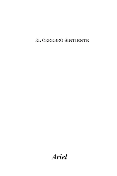Portada del libro: El Cerebro Sitiente Ariel