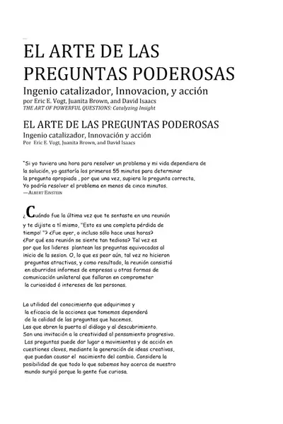 Portada del libro: El Arte De Las Preguntas Poderosas