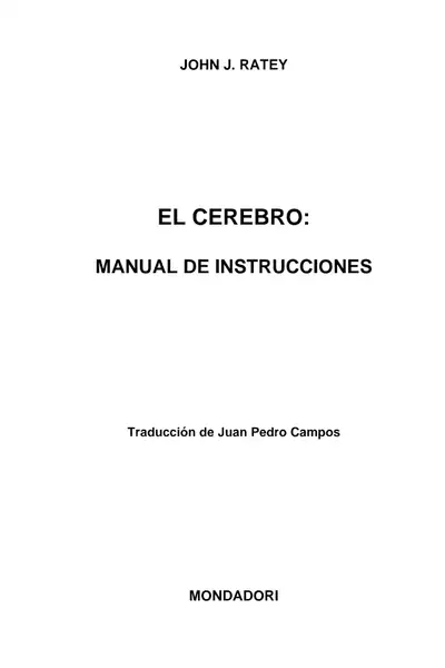 Portada del libro: El Cerebro John Ratey