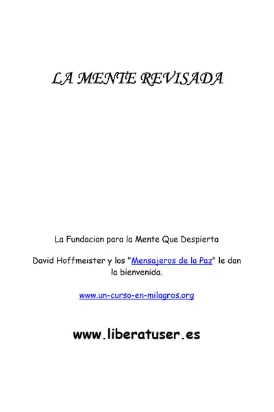 Portada del libro: David Hawkins La Mente Revisada