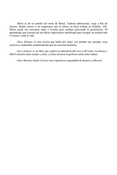 Portada del libro: Coelho Paulo Once Minutos