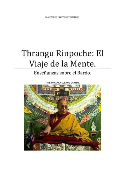 Portada del libro: Thrangu Rimpoche) El Viaje De La Mente
