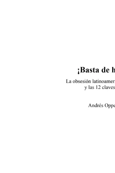 Portada del libro: Basta De Historias Andres Oppenheimer