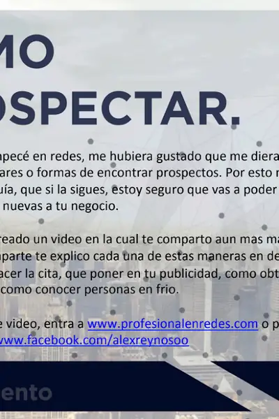 Portada del libro: Como Prospectar Alex Reynoso