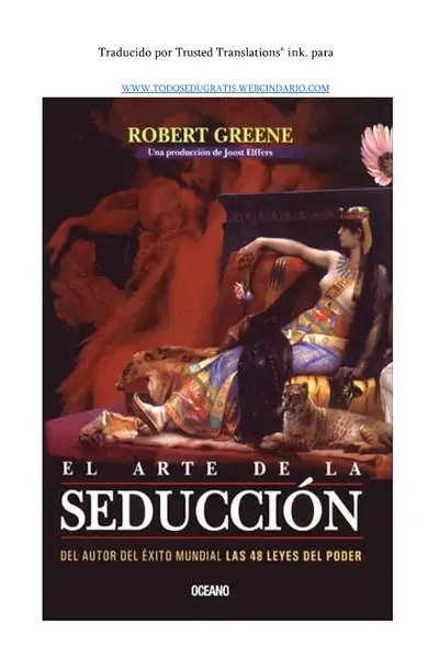 Portada del libro: El Arte De La Seduccion Robert Greene
