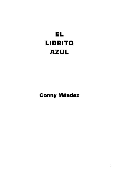 Portada del libro: El Librito Azul Conny Mendez