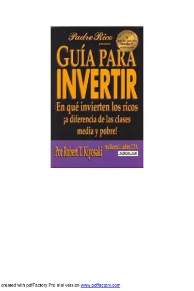 Portada del libro: Guia Para Invertir Robert T Kiyosaki