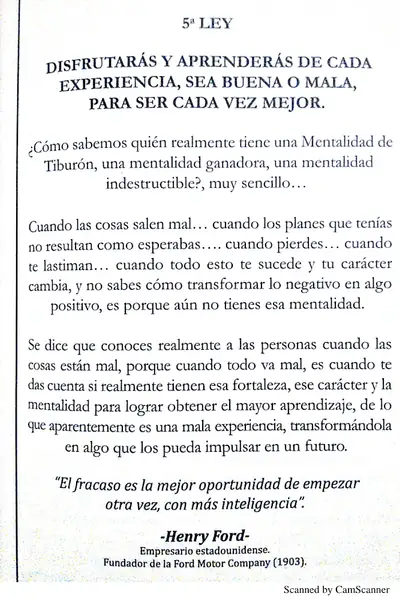 Portada del libro: Leyes 5ta Ley