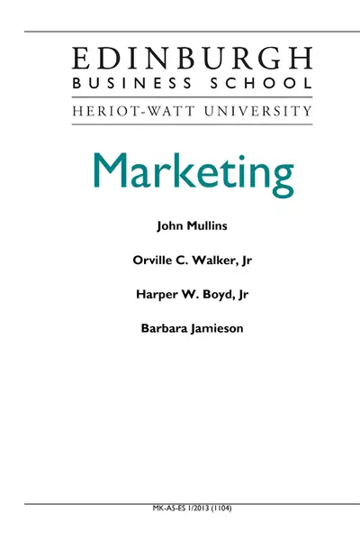Portada del libro: Marketing John Mullins
