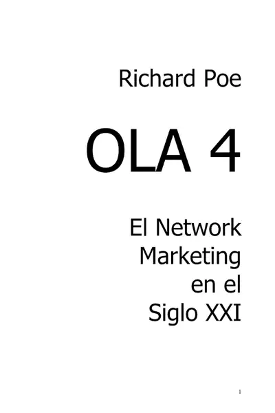 Portada del libro: Ola 4 Construyendo Redes Richard Poe