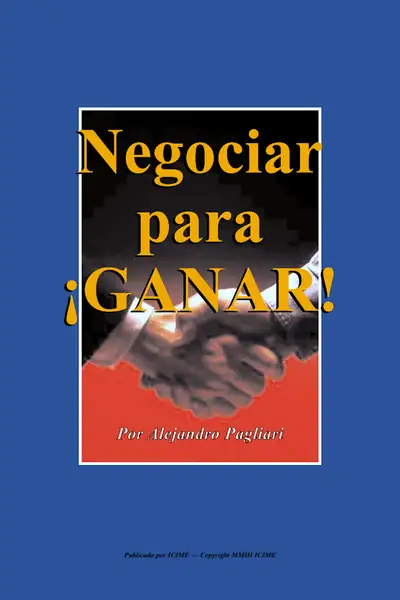 Portada del libro: Negociar Para Ganar Alejandro Pagliari