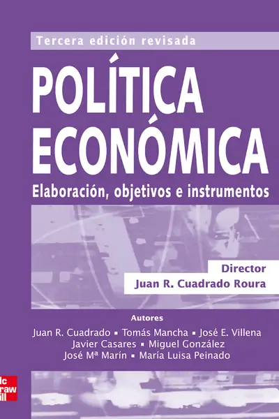 Portada del libro: Politica Economica Juan R Cuadrado Roura