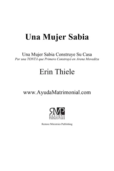 Portada del libro: Una Mujer Sabia Erin Thiele