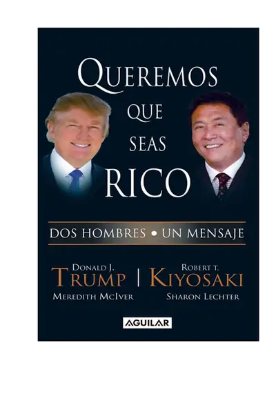 Portada del libro: Queremos Que Seas Rico Donald Trump Robert Kiyosaki Compressed