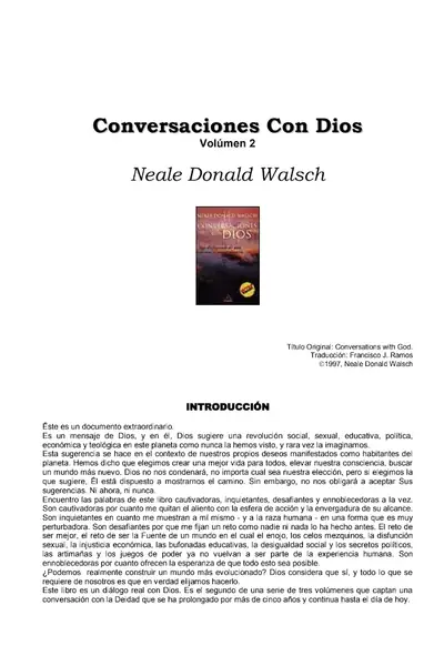 Portada del libro: Conversaciones Con Dios 2