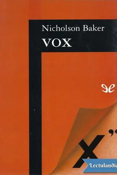 Portada del libro: Vox Nicholson Baker