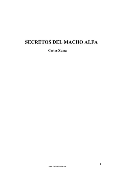 Portada del libro: S5 Carlos Xuma Secretos Del Macho Alfa