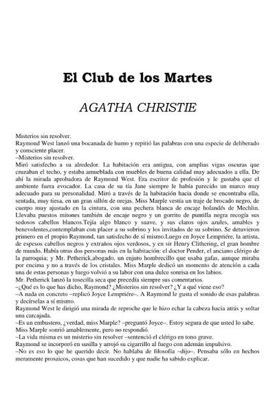 Portada del libro: Agatha Christie El Club De Los Martes
