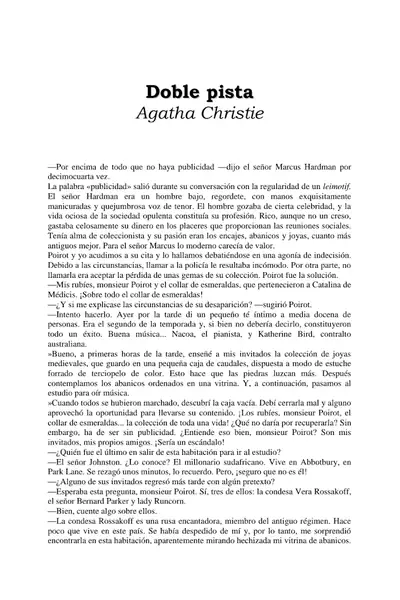 Portada del libro: Agatha Christie Doble Pista