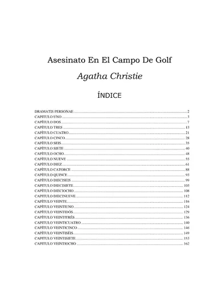 Portada del libro: Agatha Christie Asesinato En El Campo De Golf