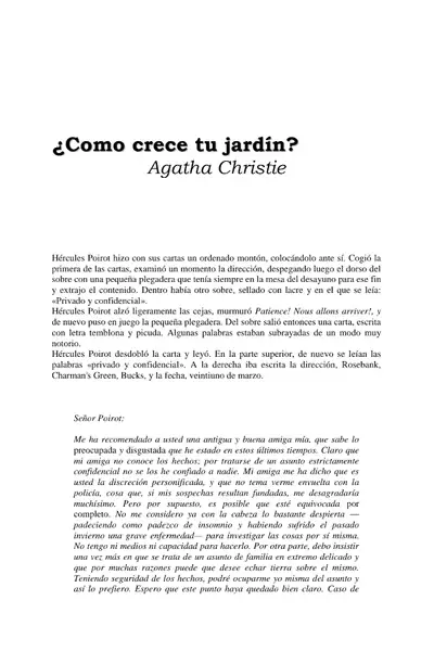 Portada del libro: Agatha Christie Como Crece Tu Jardin