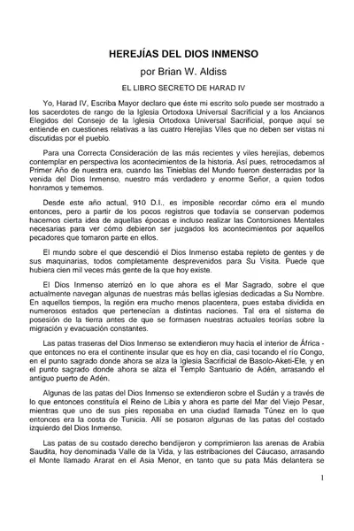 Portada del libro: Aldiss, Brian W Herejias Del Dios Inmenso