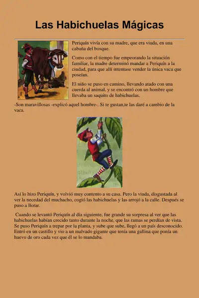 Portada del libro: Andersen, Hans Christian Las Habichuelas MáGicas