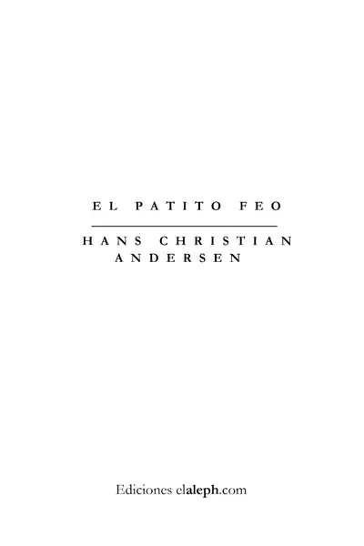 Portada del libro: Andersen, Hans Christian El Patito Feo